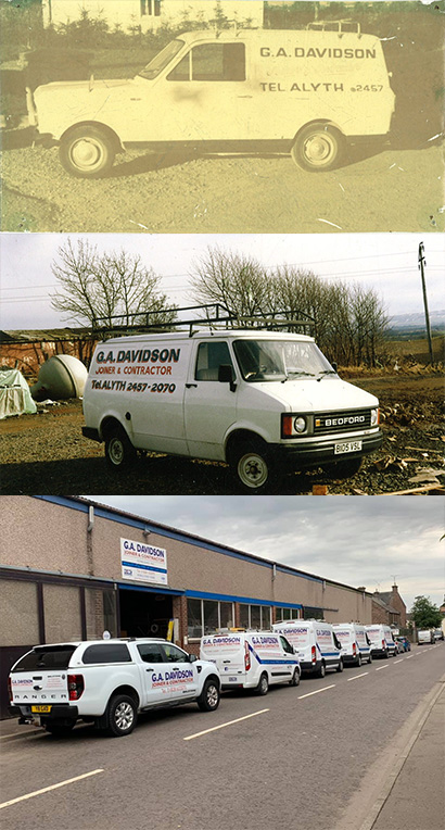 Evolution of G.A. Davidson vehicles over time.